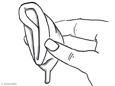 menstruationstasse falten lilie