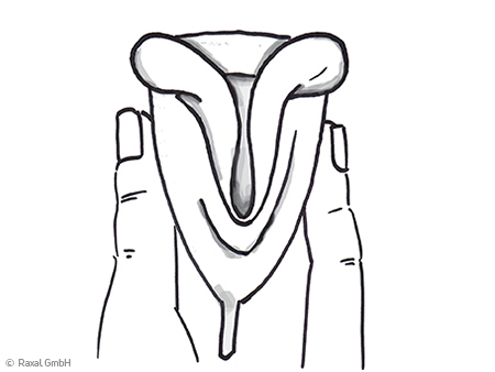 menstruationstasse falten muschel